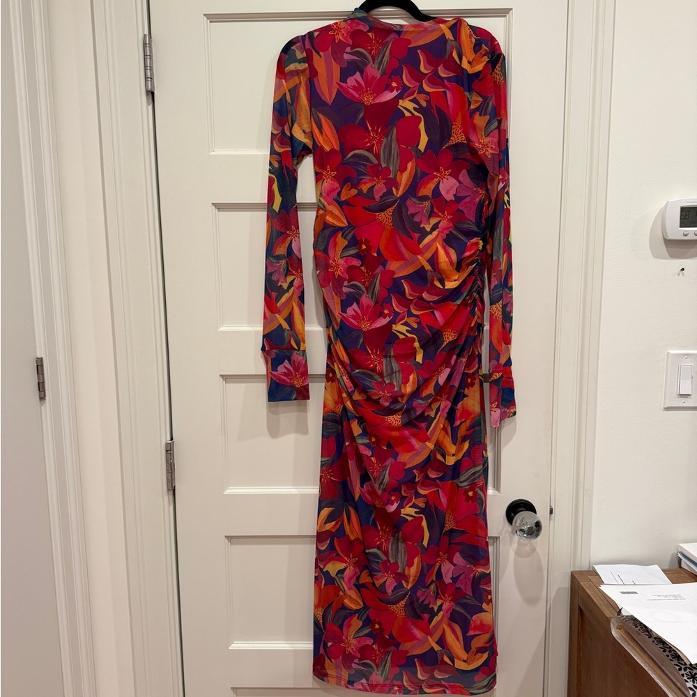 FARM Rio Multicolor Floral Long Sleeve Dress